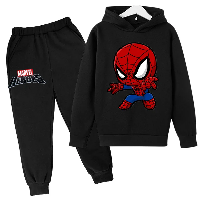 

Marvels Fleece Children's Hoodie Spiderman Cartoon New Clothing Top Cross-border Foreign Trade Clothing Kids Clothes Sets