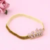 Baby Girls Rhinestone Crown Headband Lovely Elastic Hairband Headdress Hair Accessories (Golden Ribbon, Golden Crown) 4
