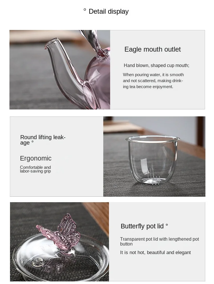 Title 10, Hochwertige Teekanne aus Borosilikatglas mit ge...