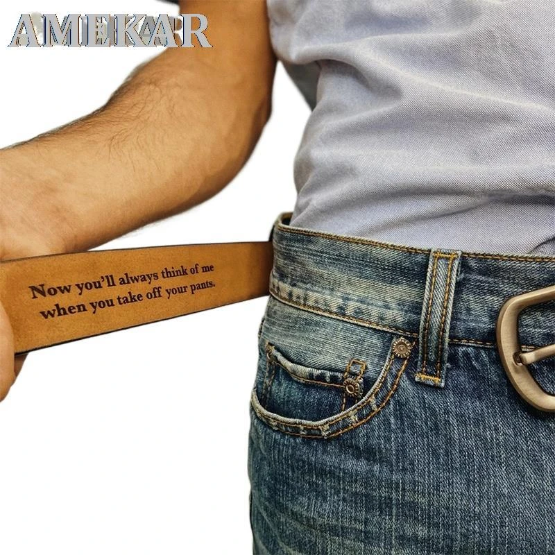 Cinturones grabados de cuero genuino hombre, cuando se quita, regalos personalizados, cinturón|Cinturones hombre| -