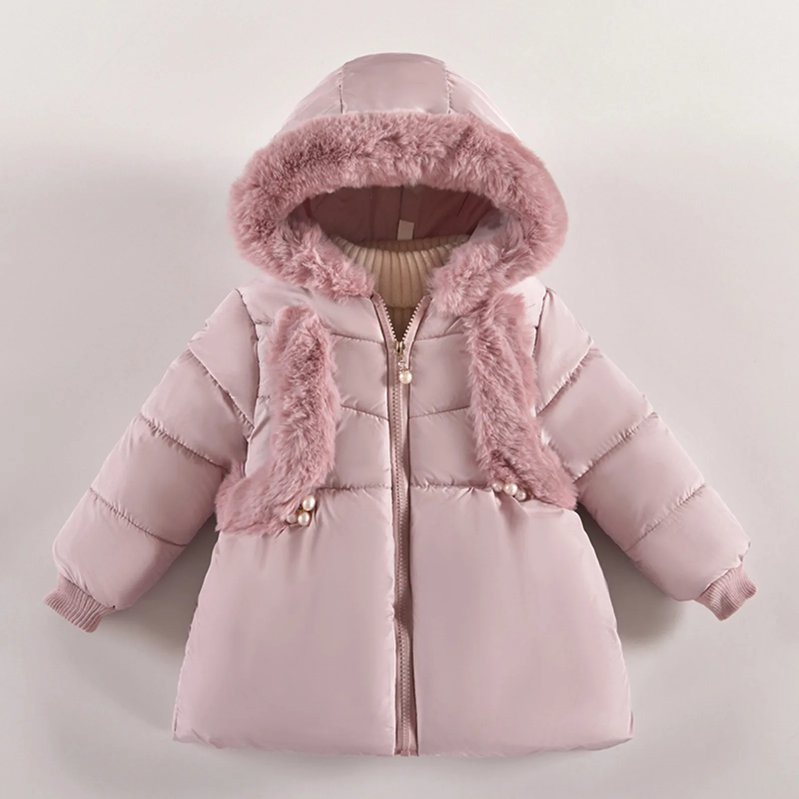 Kids Cat Jacket Kids Coat Winter Baby Jacket Girls Boys Hooded Soild Toddler Outwear Zipper Windproof Girls Snow Size 5t