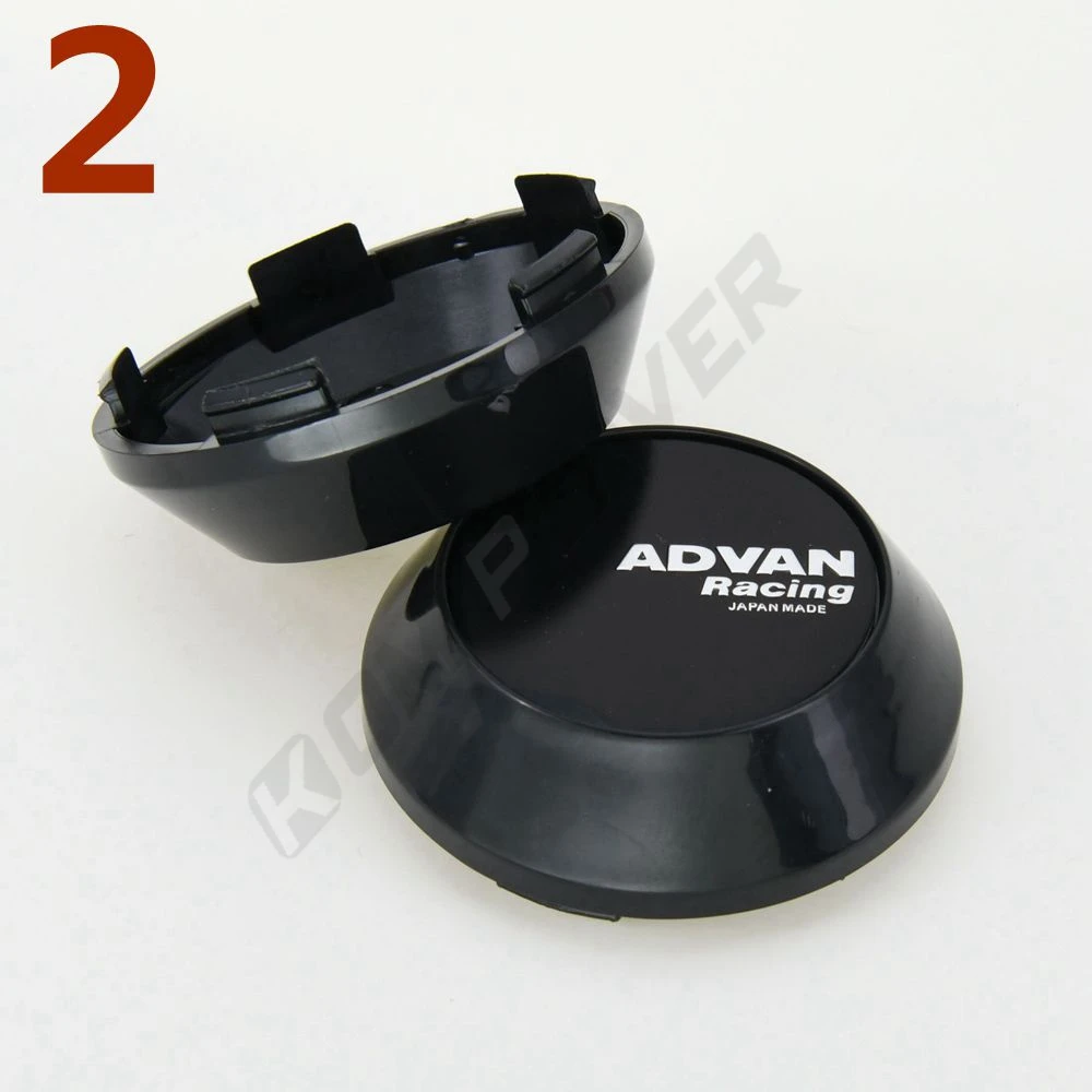 Wheel Center Caps 4PCS 65MM/60MM Rim Cap ADVAN Sticker Wheel Cover Caps Sport Rim Hub Cap Silver & Black & White Bronze Blue Red