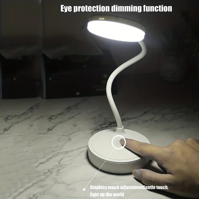 Table Lamp USB Rechargeable Desk Lamp Bed Reading Book Night Light LED Eye Protection Light Foldable for Study Office Work Lamp 5