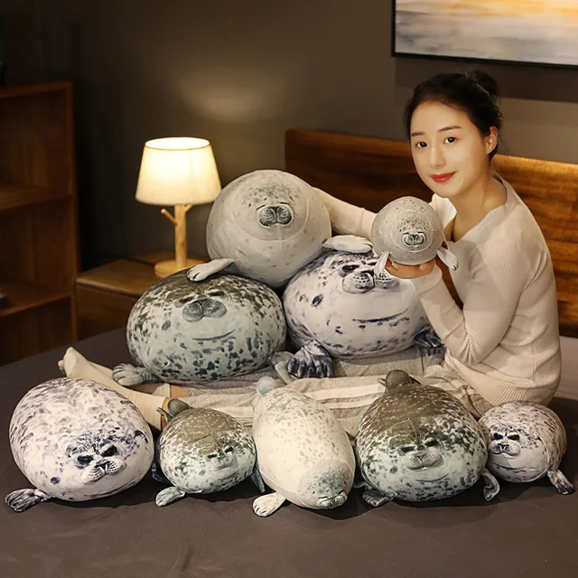 Coussin de sceau de dessin animé mignon 20cm ~ 80cm, adapté au lit de maison, jouet de fête de voyage, oreiller poupée Lion de mer, cadeau pour fille, décoration de maison 2