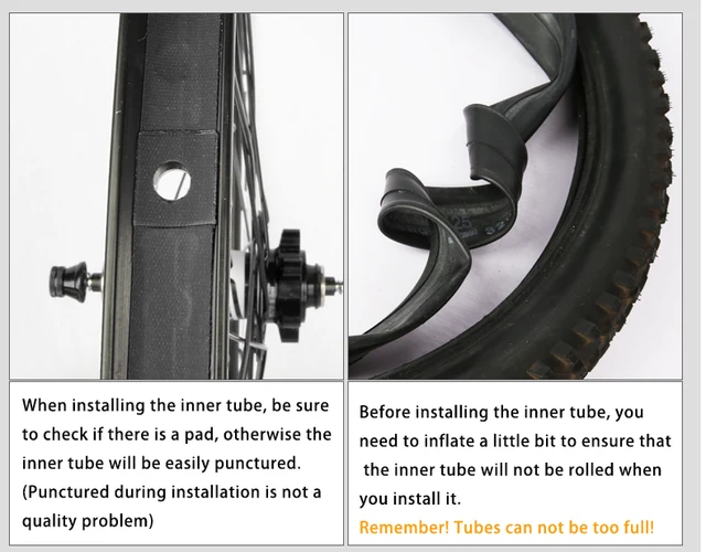 Flat Tire Putting Front Tire On Bike Inner Tube Removing Front