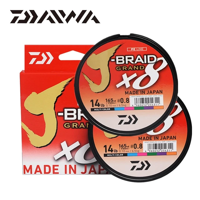 New DAIWA J-BRAID GRAND Fishing Line 150M 8 Strands Braided PE Line Fishing  Tackle 18 20 25 30 35LB Made in Japa - AliExpress