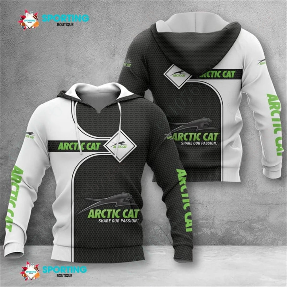 

Arctic Cat Clothing Harajuku Sweatshirt Unisex Zip Hoodie 3D Printing Pullover Top Casual Hoodies Anime Hoodies For Men Women