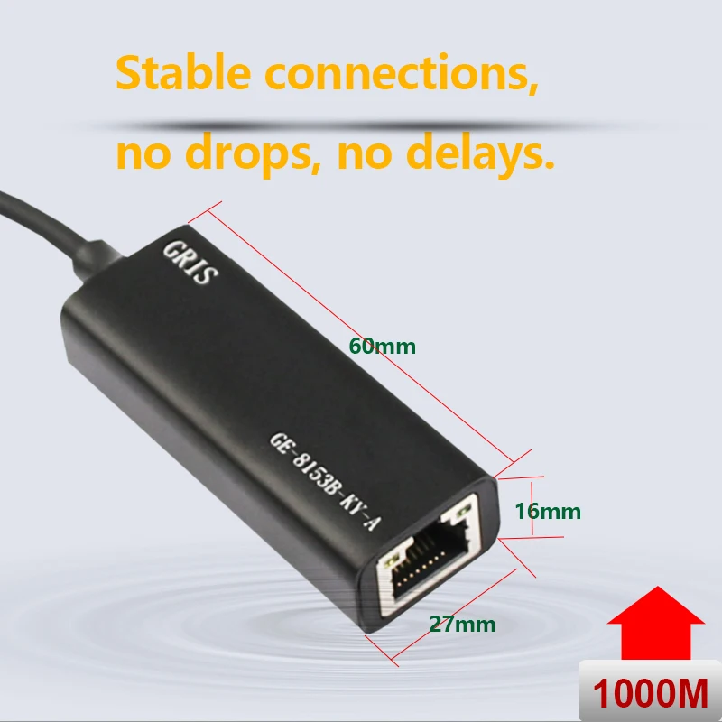 1000Mbps USB 3.0-RJ45 네트워크 카드 1G 어댑터 기가비트 이더넷 변환기 Lan PC 노트북 RTL8153B Windows 7/8.1/10/11용