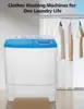 Portable Washing Machine - 28Lbs Compact Twin Tub Washer and Spin Dryer - Semi-automatic Laundry Washer(18Lbs) & Spinner(10Lbs) 5