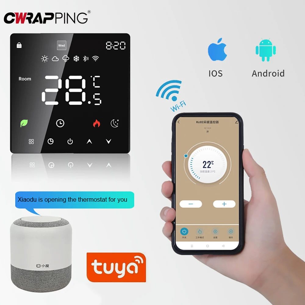 Tuya Smart Thermostat WiFi Temp Control for Home Balcony Living Room Floor Heater Smart Temperature System Accurate Regulation