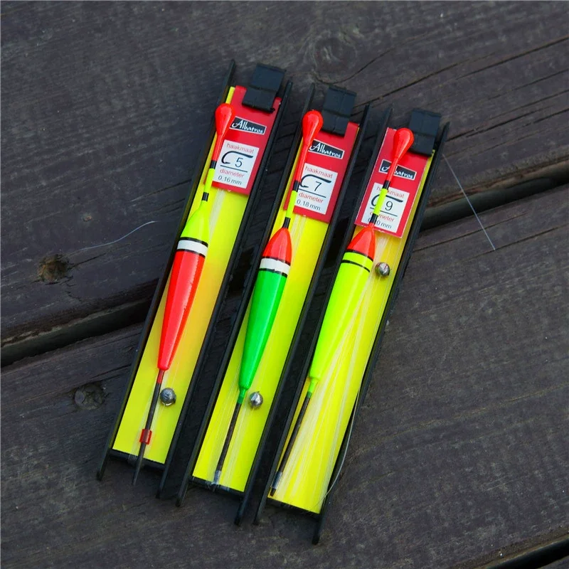 Set flotteurs pêche débutant eau peu profonde avec montage bobber rig flotteurs droits