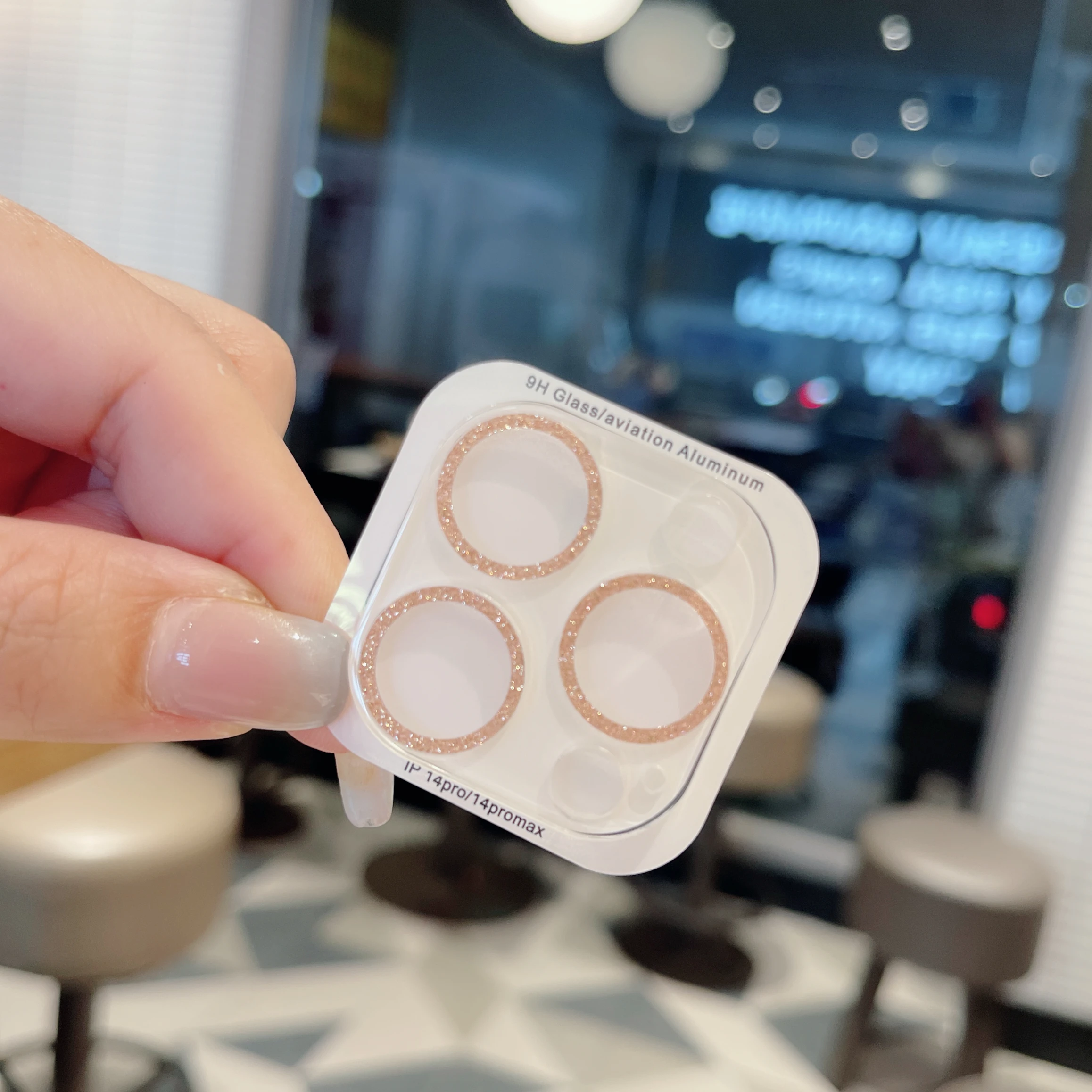Glitter Enhanced Tempered Glass Camera Lens Protector