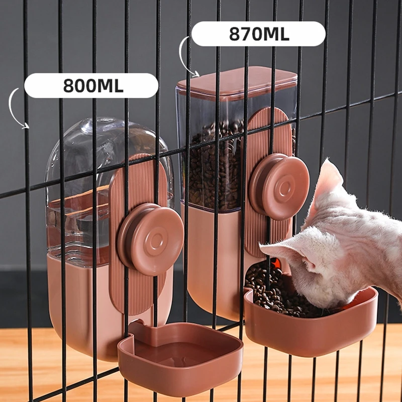 

Pet Cage Hanging Feeder Automatic Feeder Water Fountain Food Container Dispenser for Puppy Cats Rabbit Pet Feeding Product