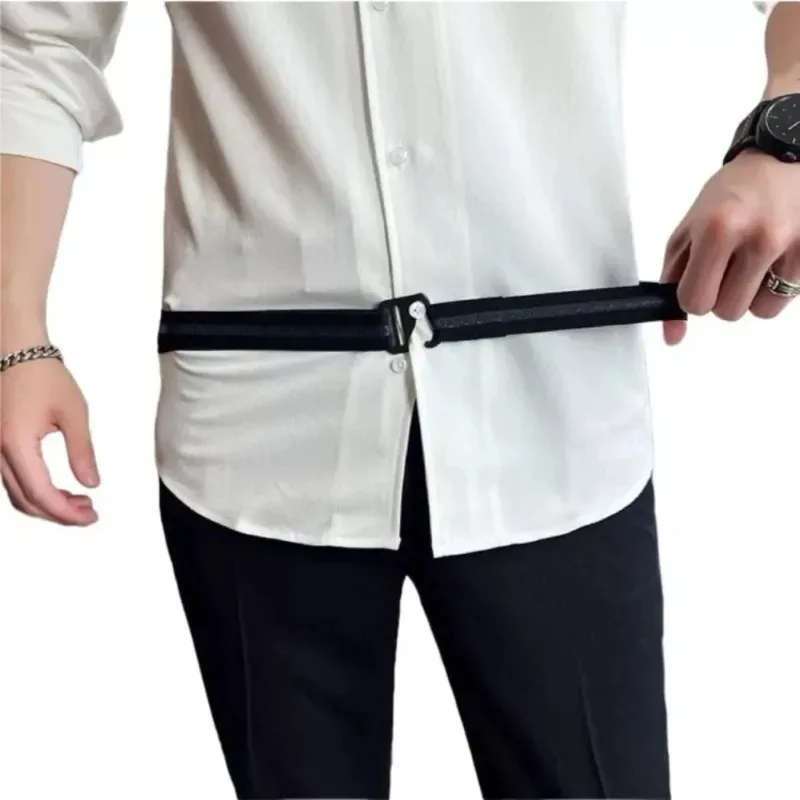 Men'S Nylon Shirt Stays with Anti-Slip Elastic Grip and Adjustable Buckle Non-Textile Weaved Shirt Holder Straps