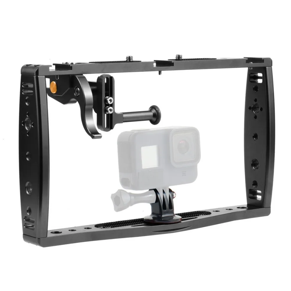 Stabilisator Halterung Selfie Tray Doppel griff Griff Taschenlampe Halterung Unterwasser tauchen für Gopro Held 13 9 8 7 6 Action DSLR-Kamera – Detail 23