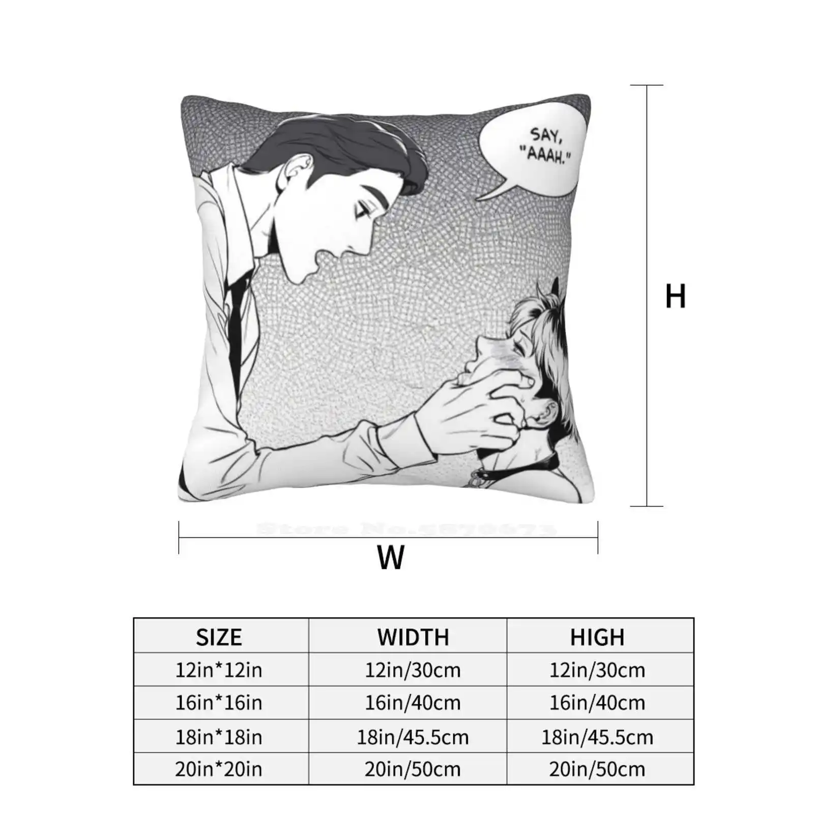 Pillow Cover Hug Pillowcase Manhwa Manga Yaoi Bl Chanwoo Myung Dae