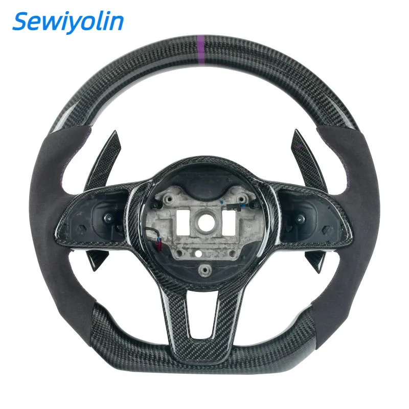 

Car Carbon Fiber Steering Wheel For Mercedes Benz C-Class A-Class B E-Class Gla/Glc/Gle Old Model To New Amg 809 Steering Wheel
