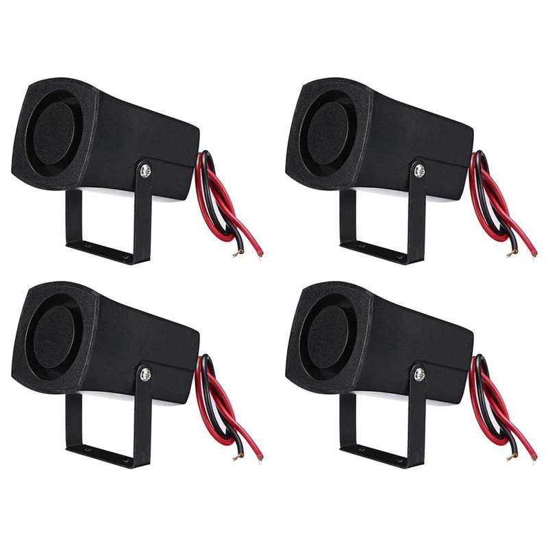 4X 12-24V 6 Toni Auto Polizia Allarme Antincendio Corno Sistema Di Allarme Sirena Altoparlante Avvertimento Altoparlante Allarme Suono Forte