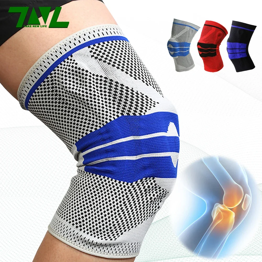 

1PC Fitness Knee Support Braces Elastic Sport Compression Protector Nylon Silicone Pad Sleeve for Basketball Volleyball Running