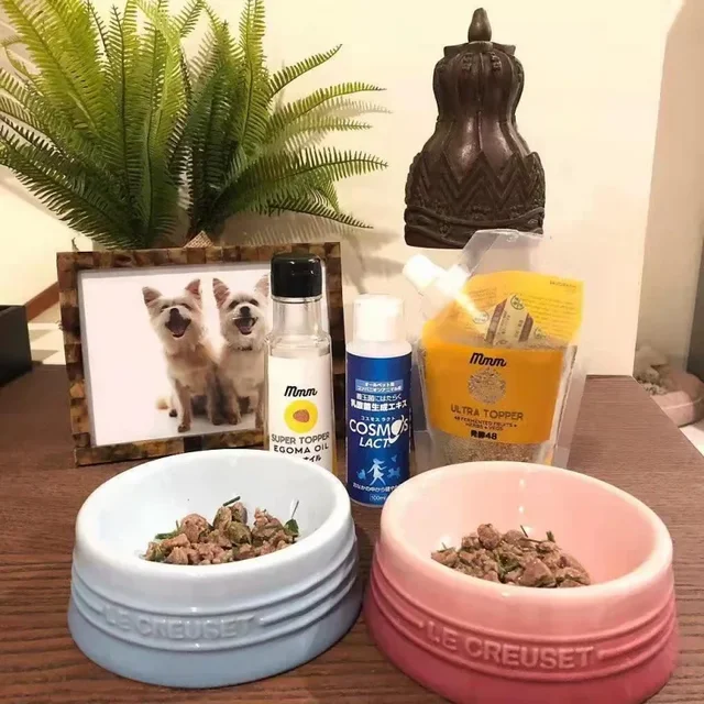 Ceramic colored cat bowl Pet bowl Cat bowl High foot protection Large diameter Large size cannot be turned over 2