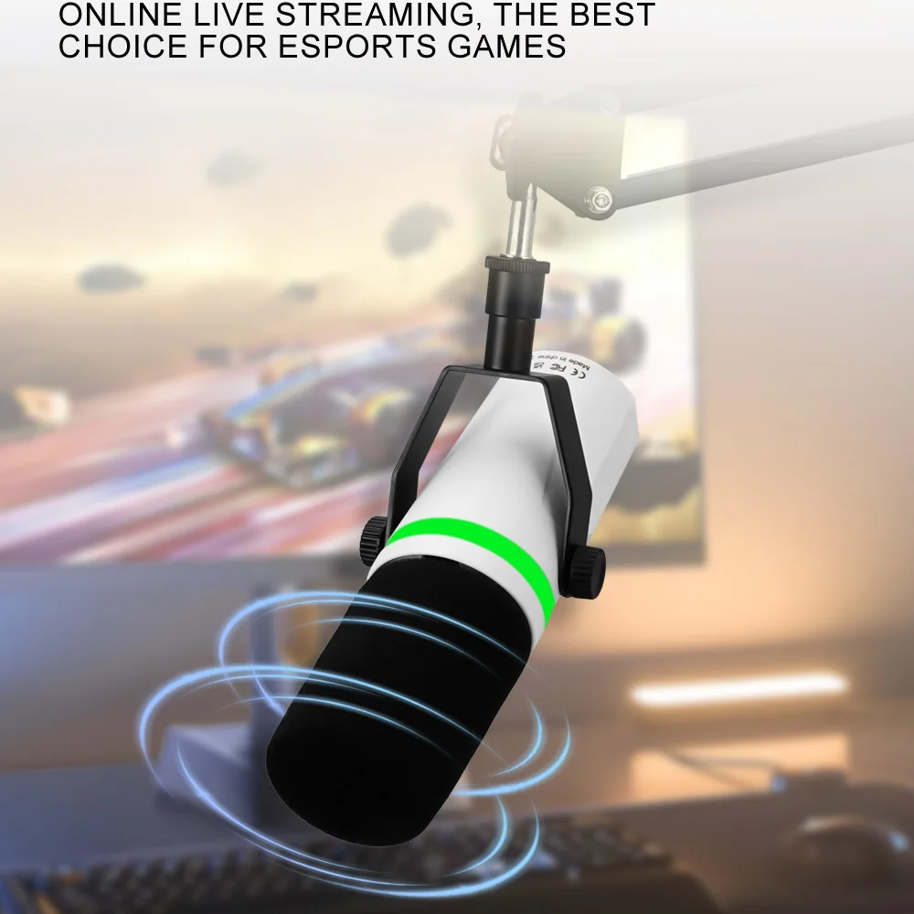 المهنية USB أو XLR تدفق البودكاست PC RGB الميكروفو...