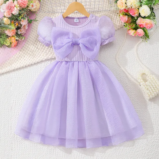 2024 Kids Dress Baby Girls Clothing Short Sleeve Summer