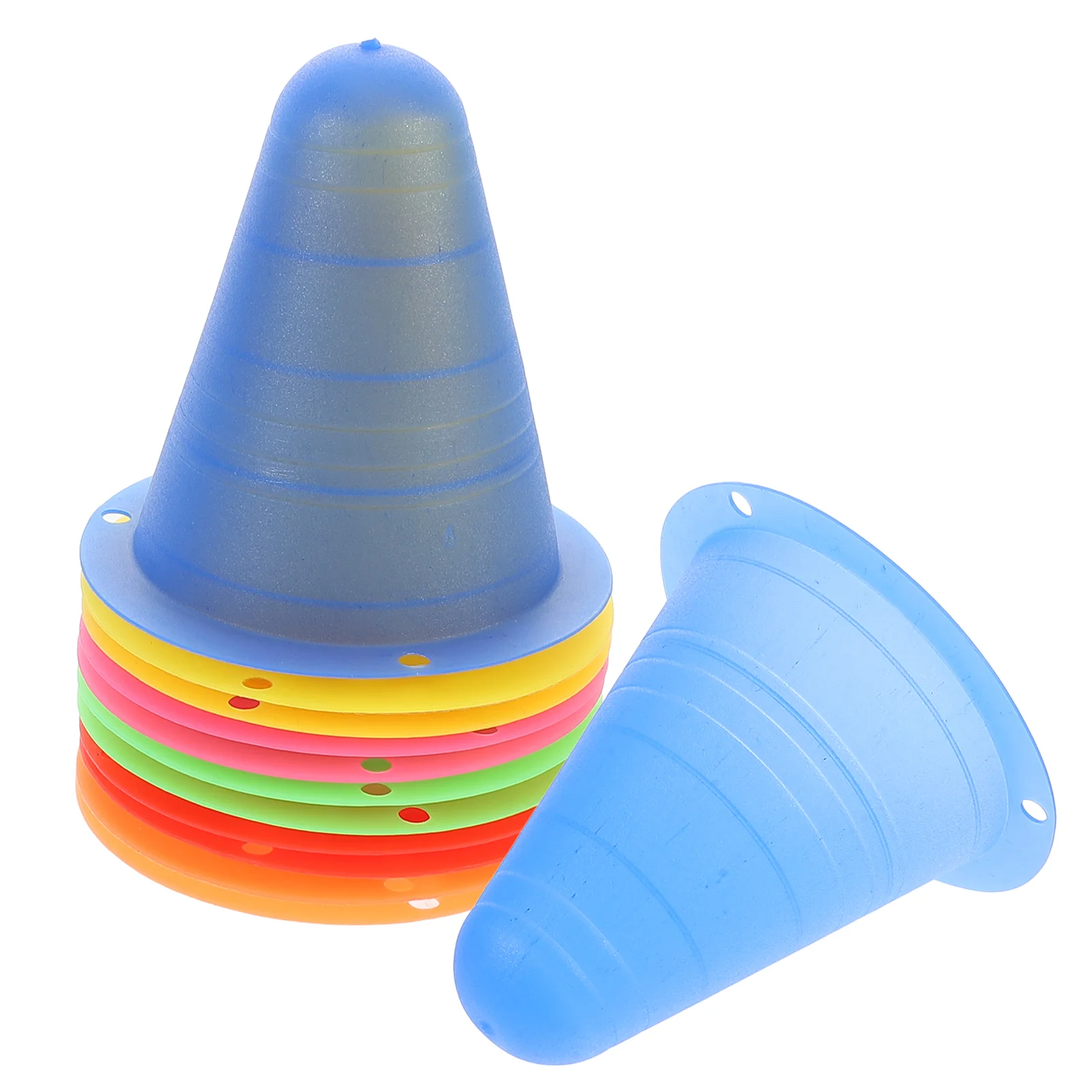 12 Pcs Roller Skating Pile Agility Cones Soccer For Mini Traffic Plastic Team Sports Training Drills Football Yard Markers Cone
