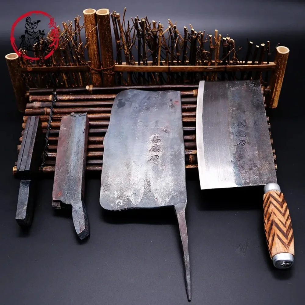 Kitchen Knife SHUOJI Handmade Chinese Kitchen Knives High Carbon Forged Kitchen Cleaver Wood Handle Slicing Knife Traditional Cooking Tools