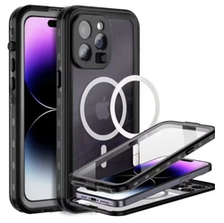 Ultimate IP68 Waterproof Phone Case - Full Body Dustproof Protection & Diving Cover - iPhone 14 Plus (Black)