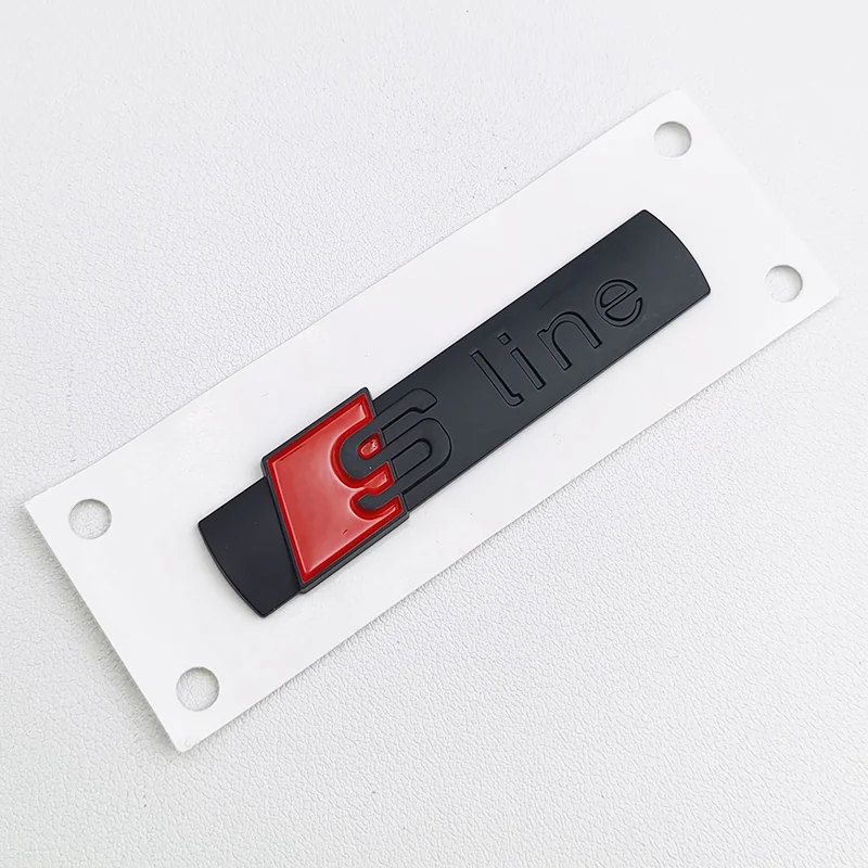 3D ABS Black S Line A1 A2 A3 A4 A5 A6 A7 A8 Logo Emblem Auto Badge Trunk Decal For Audi Sline Car Fender Sticker Accessories