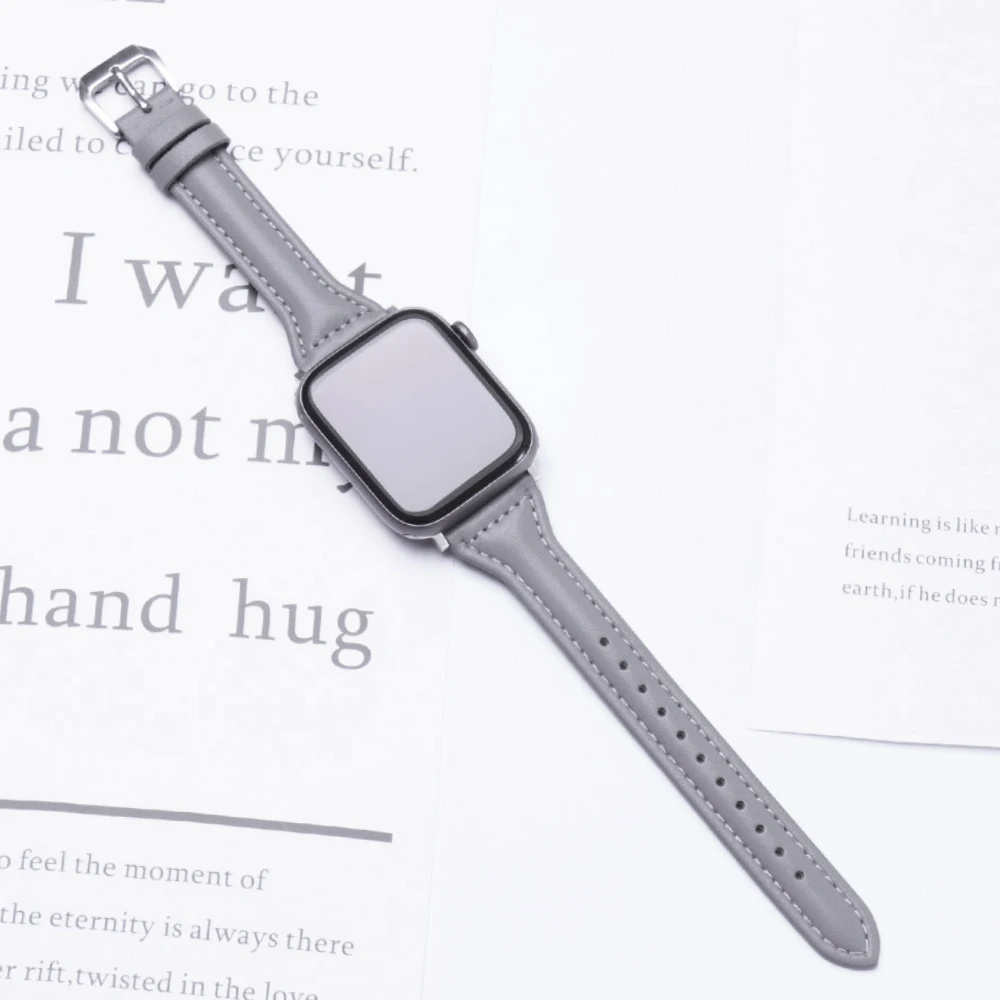 ตัวเลือกสินค้า สายนาฬิกาหนังบางสำหรับ Apple Watch ทุกรุ่น