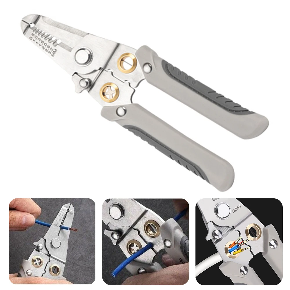 Wire Stripper Pliers Multifunctional Electric Cable Stripper Crimper Cutter Tool
