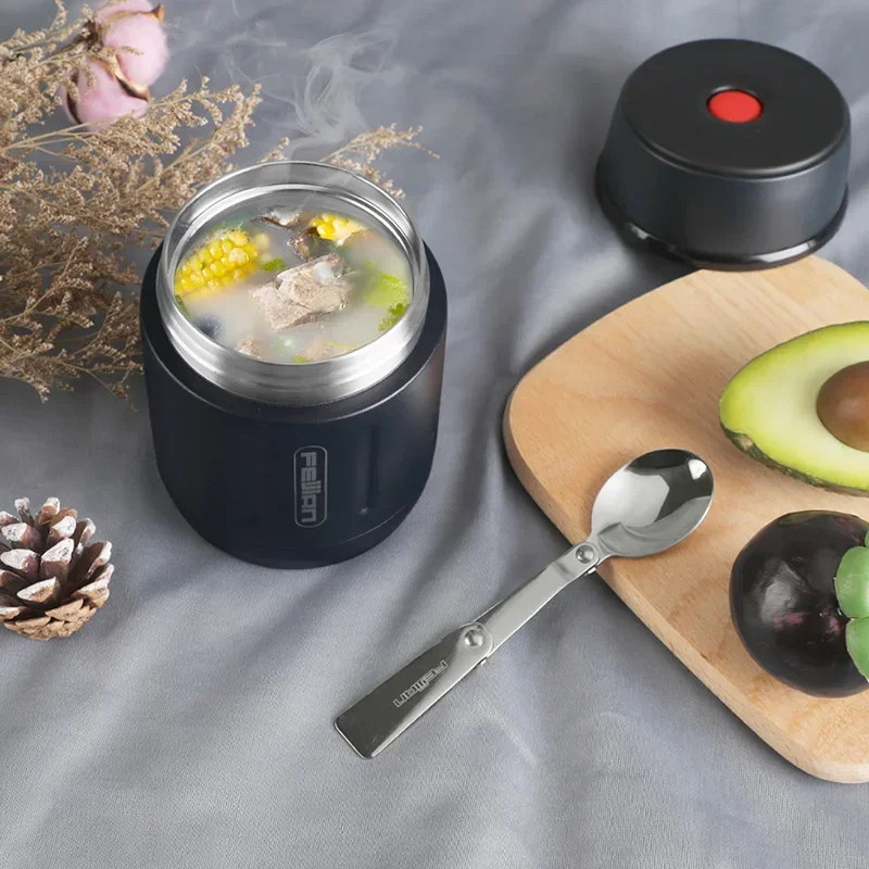 Stainless Steel Insulated Food Jar with Spoon for Kids Lunch