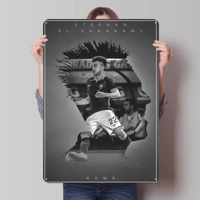 Спортивный металлический постер Stephan El Shaarawy, украшение для игровой комнаты, винтажный металлический знак, декор для мужской пещеры, уличный декор, художественная роспись в стиле ретро