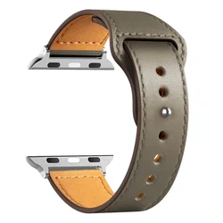 Premium Leather Watch Bands - Stylish Sport Bracelet for 49mm 42mm 44mm 45mm (Gray 14)