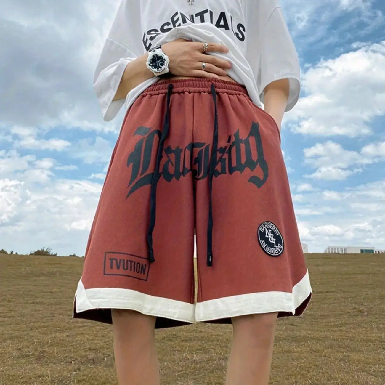 Letter Printed Shorts Men's Women American Summer Street Shorts Loose Versatile Sports Basketball Casual Half Pants 2023