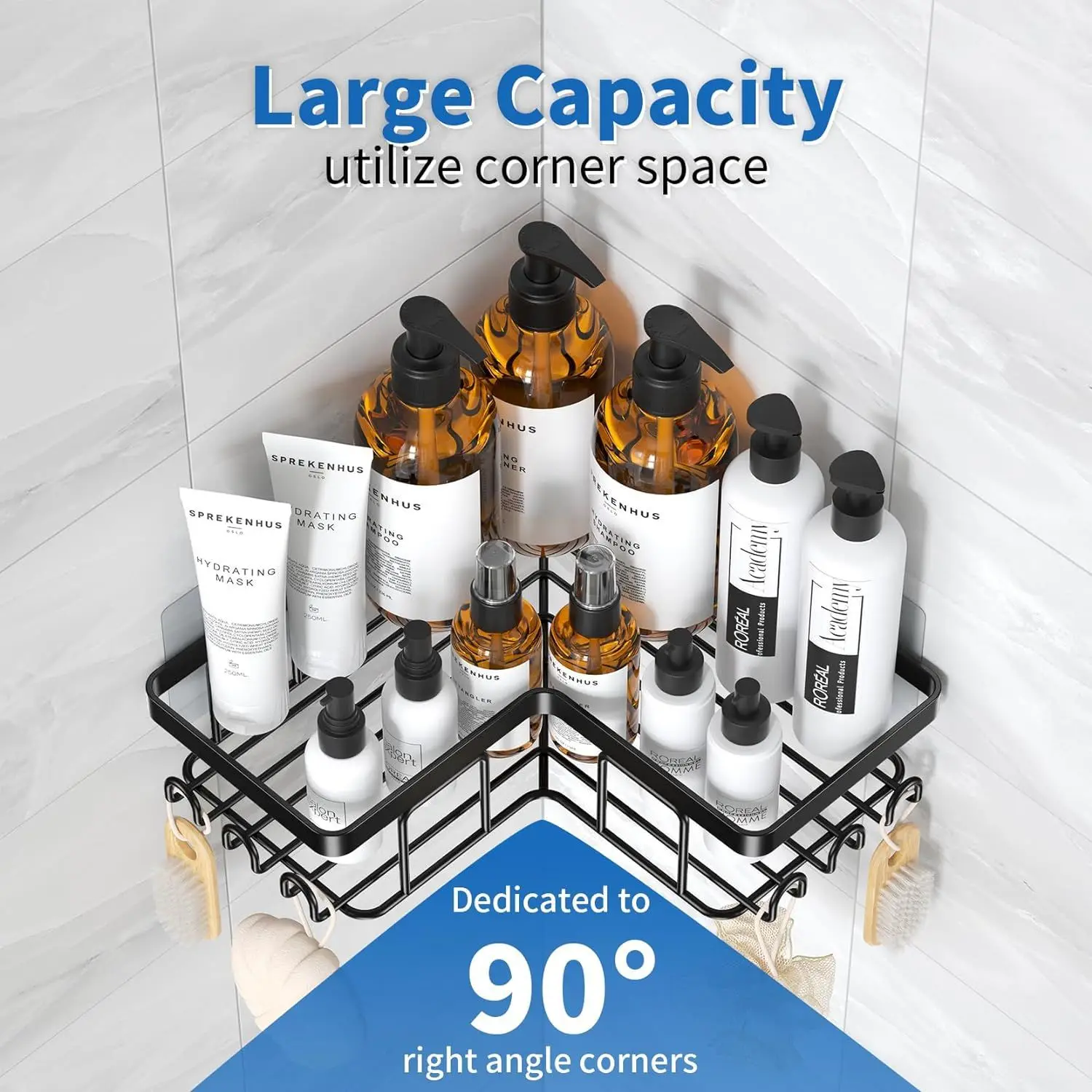 Shower Storage Rack 3 Pack Bathroom Corner