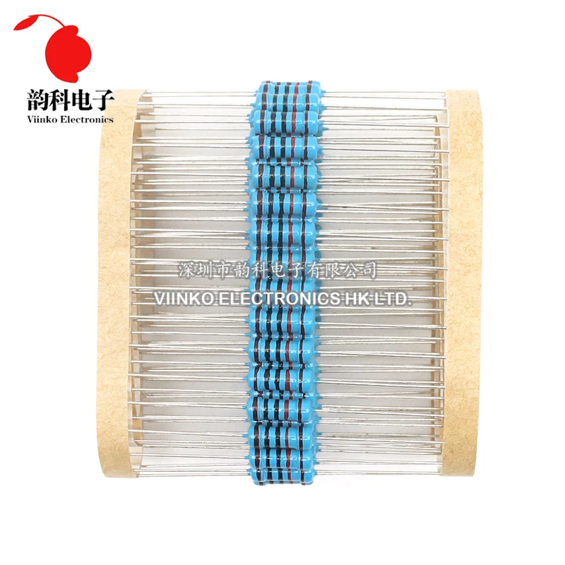 1W Metal film resistor 1% 0.1R-2.2M 10R 22R 47R 100R 330R 1K 4.7K 10K 22K 47K 100K 330K 470K 1 2 10 22 47 100 330 1M ohm 20pcs metal film resistor