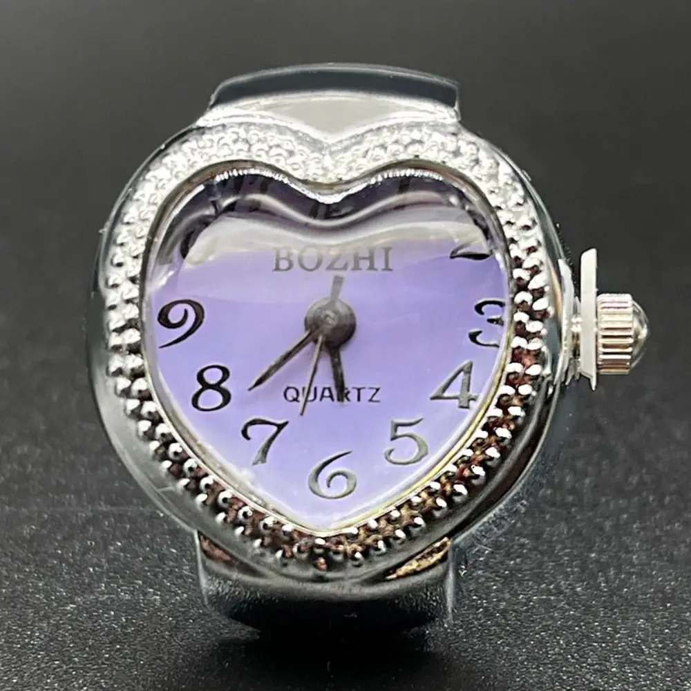 Pink Dial Finger Watch Ring