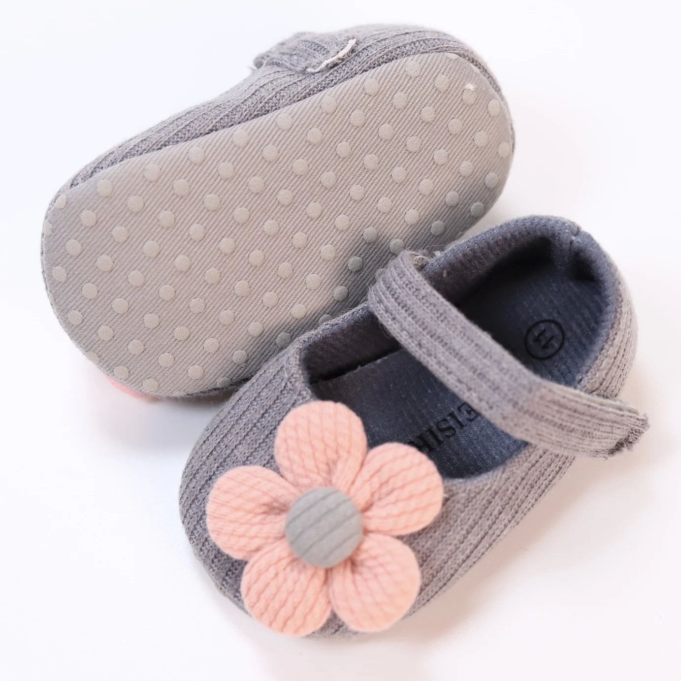 Cute Flower Mary Jane Flat Shoes For Baby Girls, Trendy Lightweight Soft Shoes For Indoor Outdoor Party Performance, Spring 4