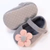 Cute Flower Mary Jane Flat Shoes For Baby Girls, Trendy Lightweight Soft Shoes For Indoor Outdoor Party Performance, Spring 4