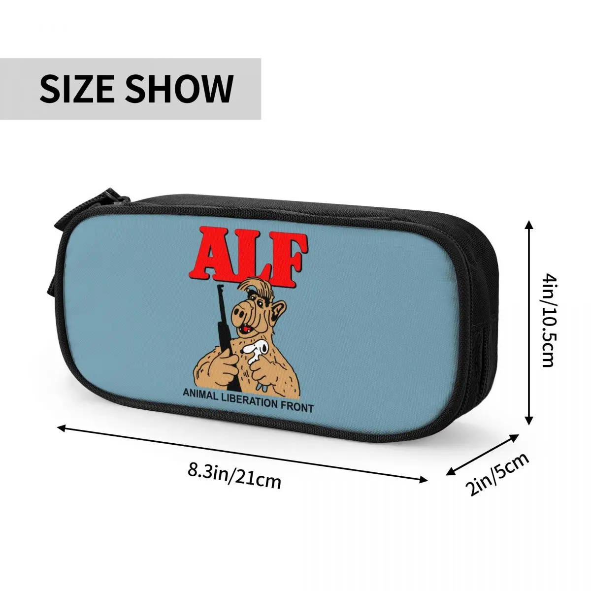 사용자 정의 외계인 생물 ALF 귀여운 연필 케이스 소녀 소년 대형 스토리지 연필 상자 학생 문구