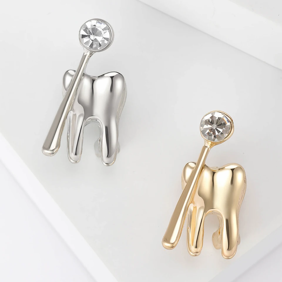 Broches épingles Dentaires En émail - Motif Roi Et Reine - Bijou Humoristique Pour Dentiste, Cadeau Original
