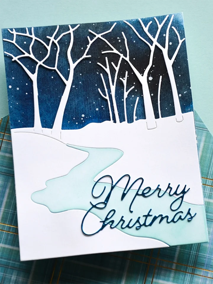 Blooming Arch Merry Christmas Trees Metal Cutting Dies timbri Stencil Hot Foil goffratura fare biglietti di auguri di carta Templat  15