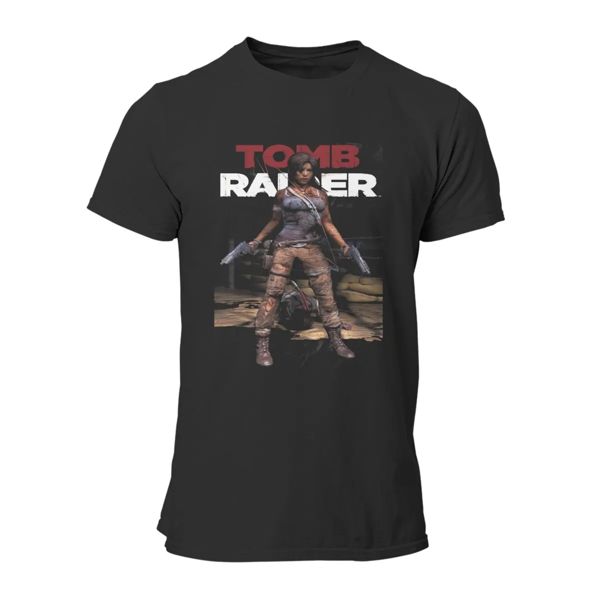 Grab Raider klassisches T-Shirt für Männer Retro-Videospiel 90er Jahre Gaming Lara Croft 100% Baumwolle Tops Neuheit plus Größe T-Shirts – Detail 2
