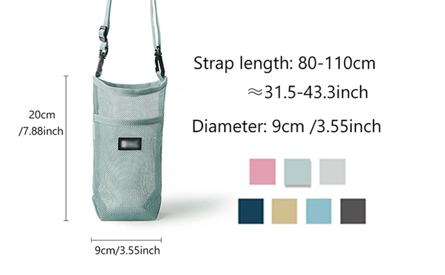 ZARSIO 2-Pack Water Bottle Holder Sling – Adjustable Strap, Mesh Pouch For Hiking, Beach, Sports - View #8