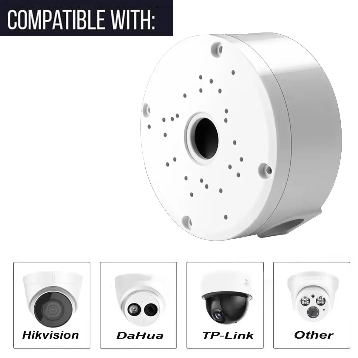 Waterproof Junction Box for CCTV Camera Bracket Junction Boxes Cable Deep Base Camera Mount Bracket Rounds Support Deep Base