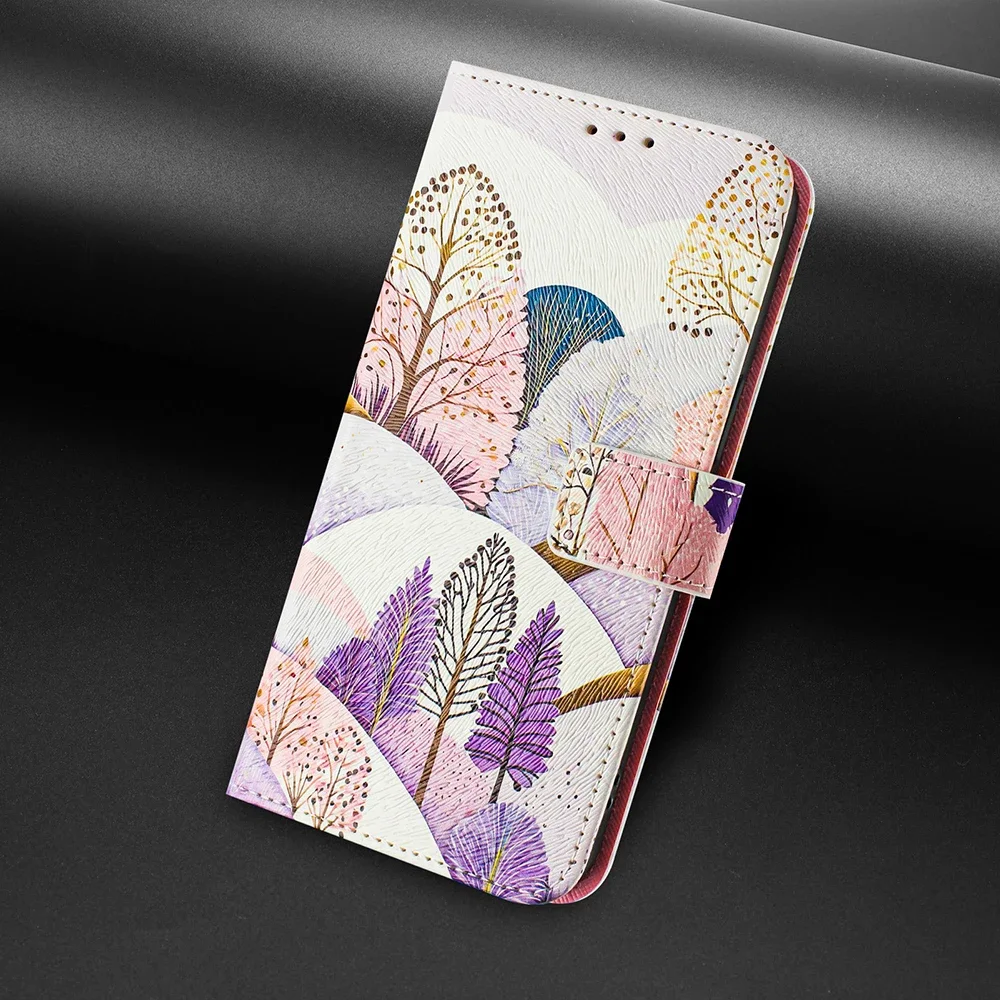 Vibrant Artistic Wallet Case with Stand Flip Cover