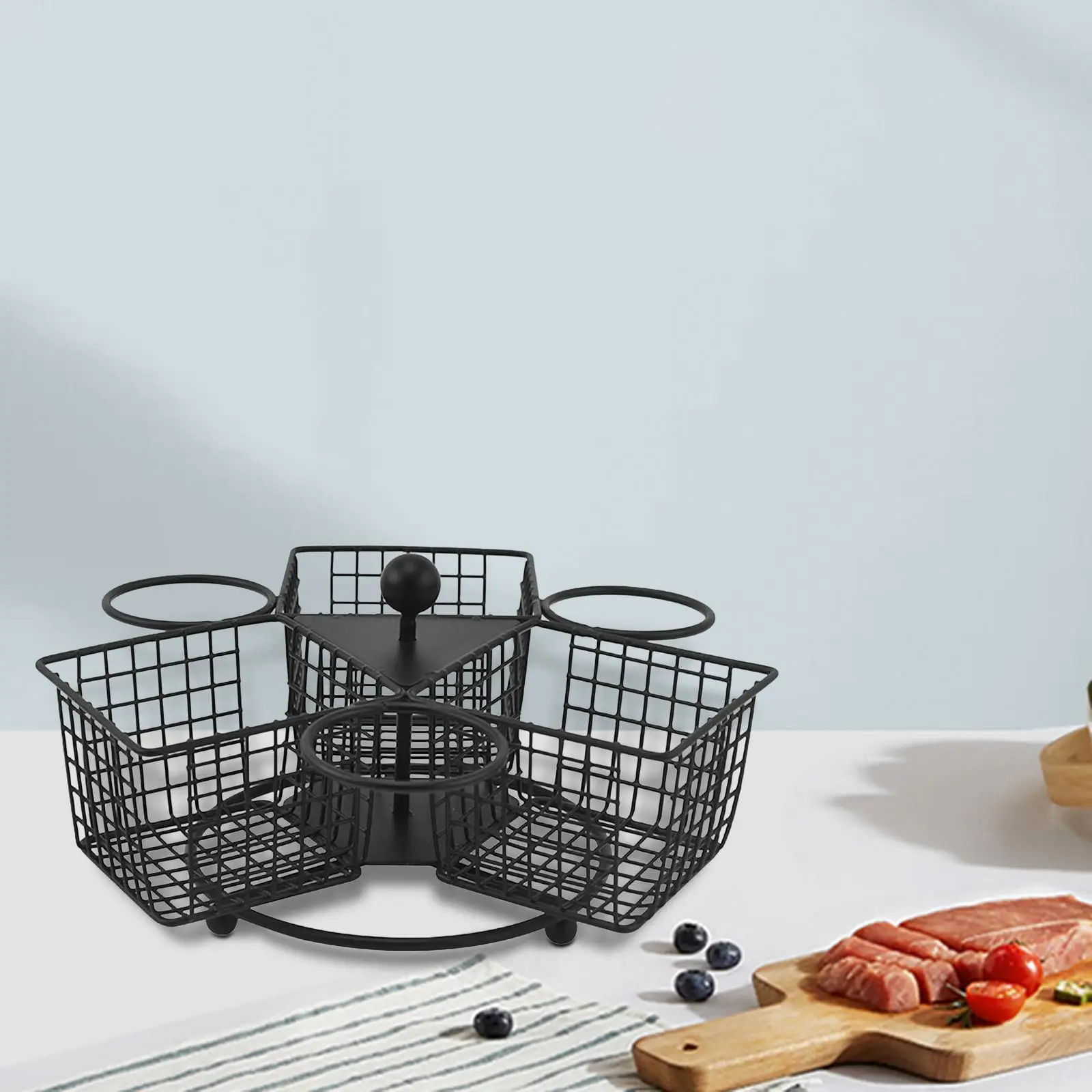 French Fries Basket Creative Rotary Multiuse Food Display Fried Chicken Basket For Party Living Room Camping Picnic Home