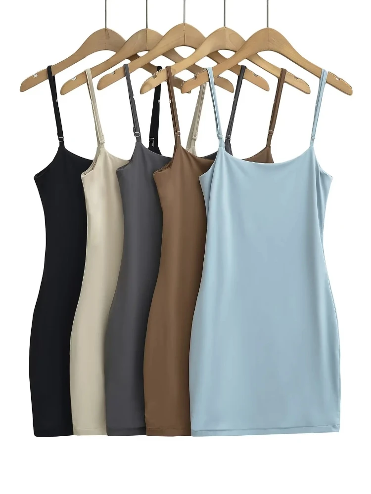 

QWEEK 2024 Y2k Sexy Coquette Slip Mini Bodycon Dress Women Summer Backless Casual Club Party Short Dresses
